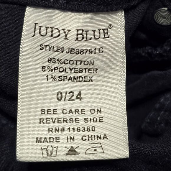 Judy Blue Tummy Control JB88791 C Skinny Jeans Navy Blue Stretch, Sz 0/24 - Picture 5 of 8